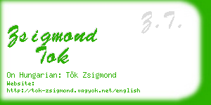 zsigmond tok business card